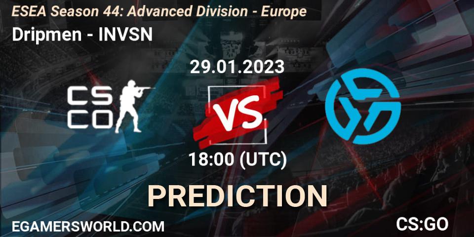 Prognose für das Spiel Dripmen VS INVSN. 05.02.23. CS2 (CS:GO) - ESEA Season 44: Advanced Division - Europe
