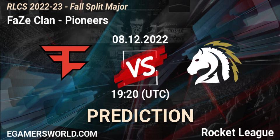 Prognose für das Spiel FaZe Clan VS Pioneers. 08.12.22. Rocket League - RLCS 2022-23 - Fall Split Major