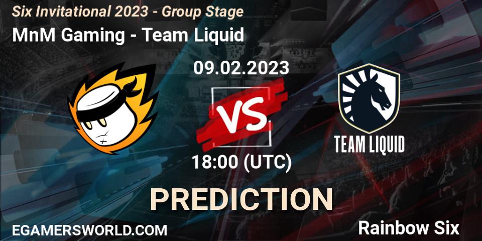 Prognose für das Spiel MnM Gaming VS Team Liquid. 09.02.23. Rainbow Six - Six Invitational 2023 - Group Stage