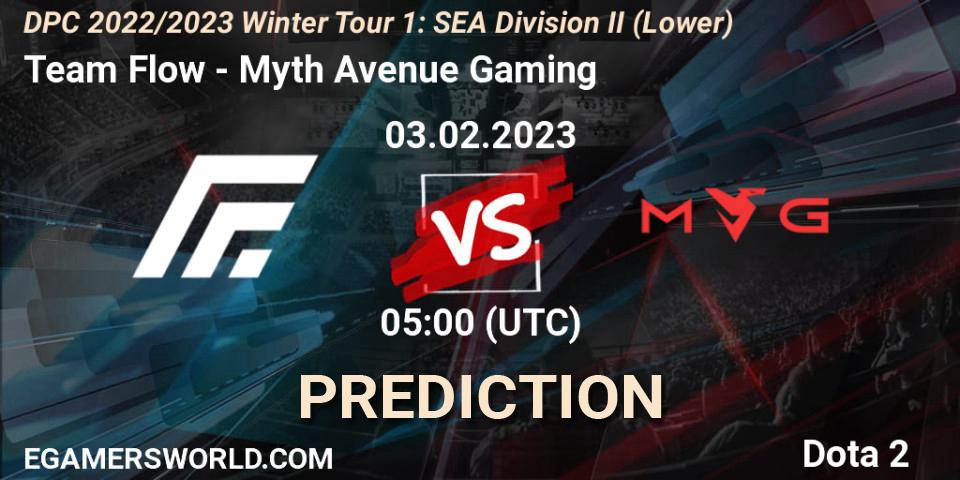 Prognose für das Spiel Team Flow VS Myth Avenue Gaming. 03.02.23. Dota 2 - DPC 2022/2023 Winter Tour 1: SEA Division II (Lower)