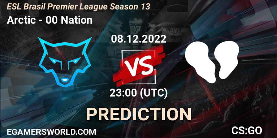 Prognose für das Spiel Arctic VS 00 Nation. 08.12.22. CS2 (CS:GO) - ESL Brasil Premier League Season 13