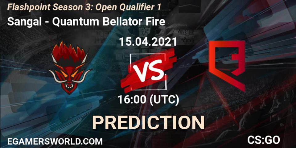 Prognose für das Spiel Sangal VS Quantum Bellator Fire. 15.04.21. CS2 (CS:GO) - Flashpoint Season 3: Open Qualifier 1