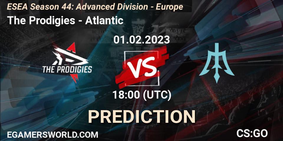 Prognose für das Spiel The Prodigies VS Atlantic. 01.02.23. CS2 (CS:GO) - ESEA Season 44: Advanced Division - Europe