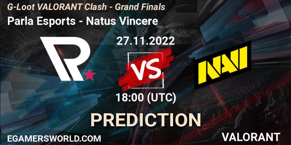 Prognose für das Spiel Parla Esports VS Natus Vincere. 27.11.22. VALORANT - G-Loot VALORANT Clash - Grand Finals