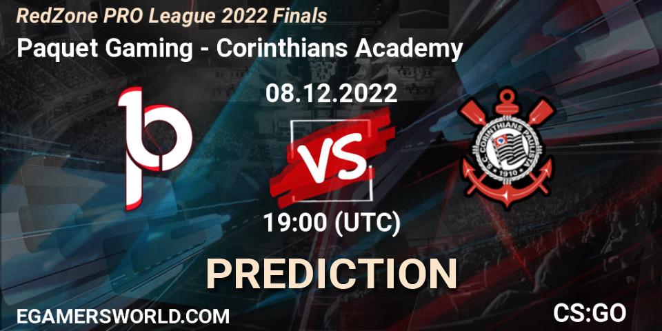 Prognose für das Spiel Paquetá Gaming VS Corinthians Academy. 08.12.22. CS2 (CS:GO) - RedZone PRO League 2022 Finals