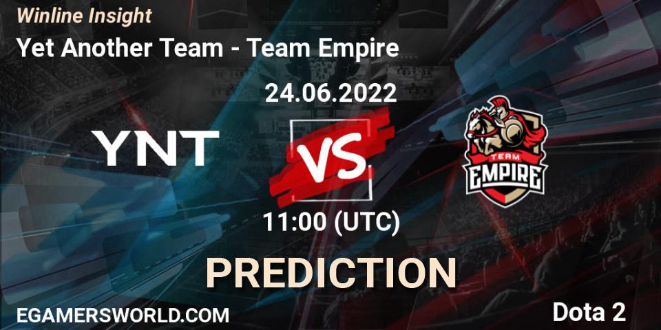 Prognose für das Spiel YNT VS Team Empire. 24.06.22. Dota 2 - Winline Insight