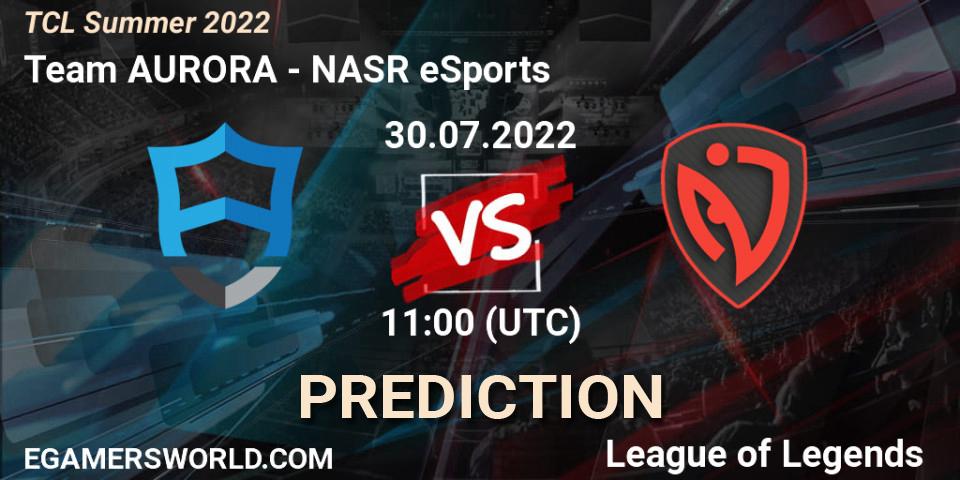 Prognose für das Spiel Team AURORA VS NASR eSports. 30.07.22. LoL - TCL Summer 2022
