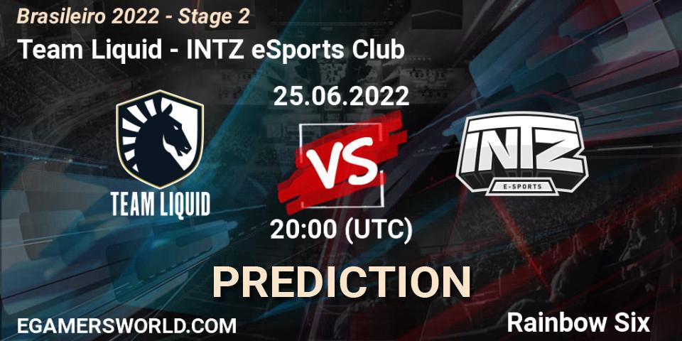 Prognose für das Spiel Team Liquid VS INTZ eSports Club. 25.06.22. Rainbow Six - Brasileirão 2022 - Stage 2