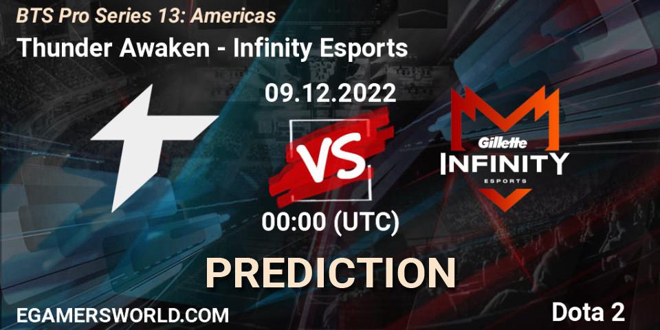 Prognose für das Spiel Thunder Awaken VS Infinity Esports. 09.12.22. Dota 2 - BTS Pro Series 13: Americas