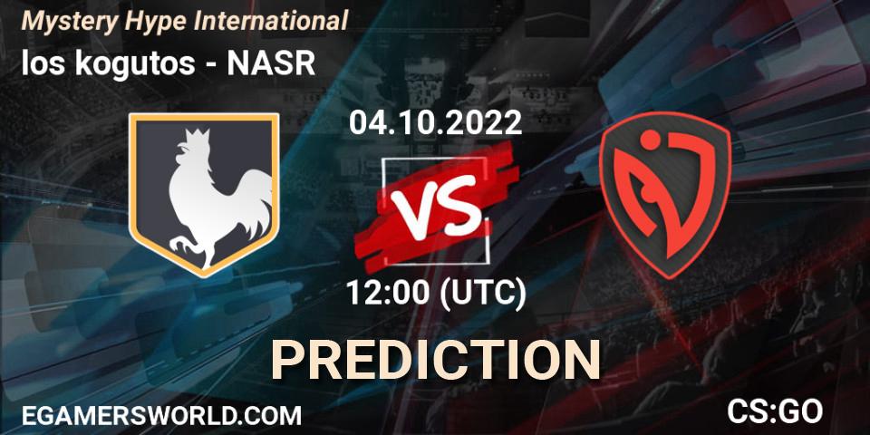 Prognose für das Spiel los kogutos VS NASR. 04.10.22. CS2 (CS:GO) - Mystery Hype International