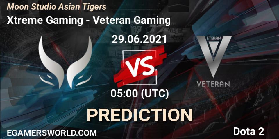 Prognose für das Spiel Xtreme Gaming VS Veteran Gaming. 29.06.21. Dota 2 - Moon Studio Asian Tigers
