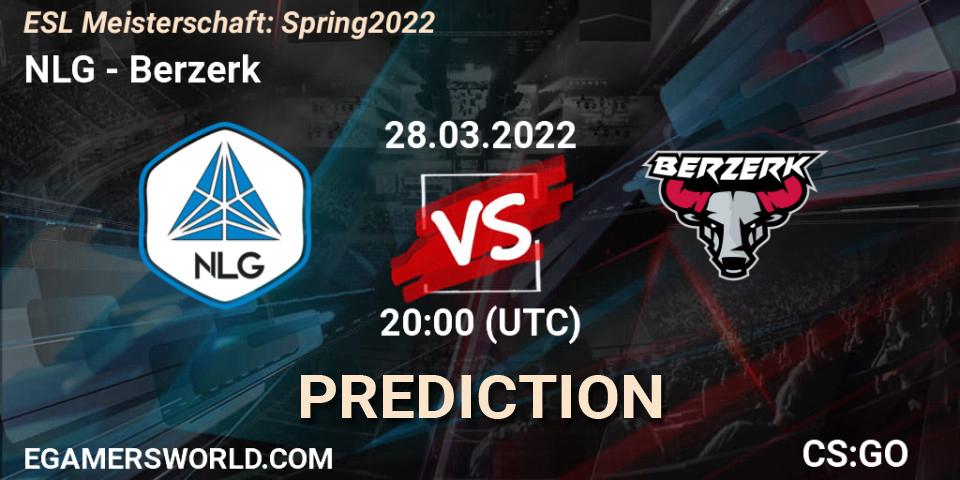 Prognose für das Spiel NLG VS Berzerk. 28.03.22. CS2 (CS:GO) - ESL Meisterschaft: Spring 2022