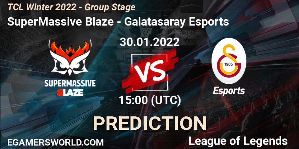 Prognose für das Spiel SuperMassive Blaze VS Galatasaray Esports. 30.01.22. LoL - TCL Winter 2022 - Group Stage