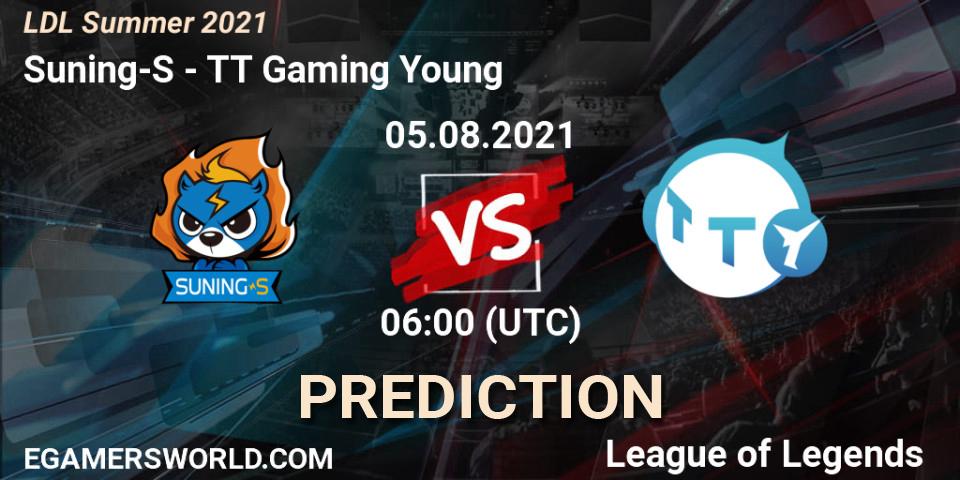 Prognose für das Spiel Suning-S VS TT Gaming Young. 05.08.21. LoL - LDL Summer 2021