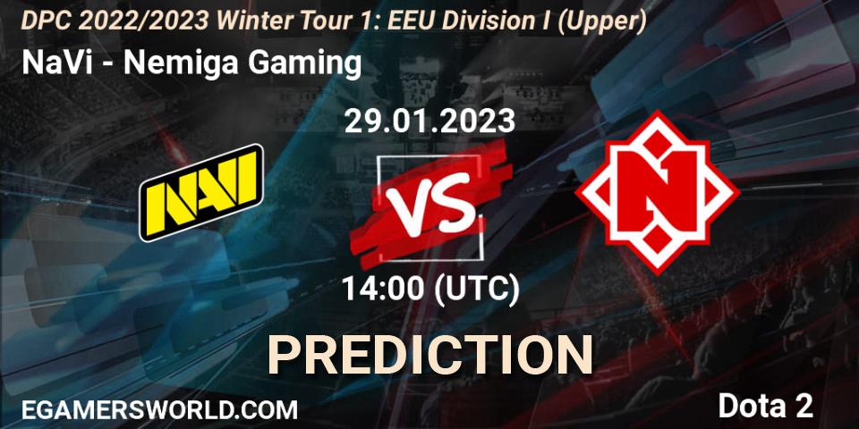 Prognose für das Spiel NaVi VS Nemiga Gaming. 29.01.23. Dota 2 - DPC 2022/2023 Winter Tour 1: EEU Division I (Upper)