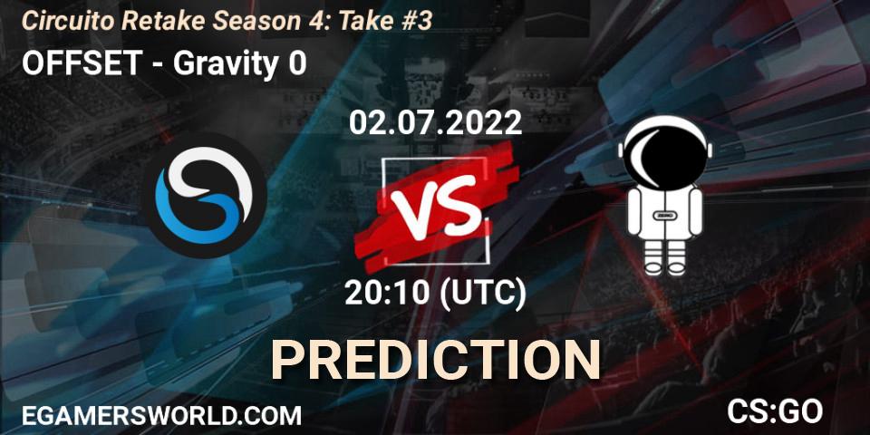 Prognose für das Spiel OFFSET VS Gravity 0. 02.07.22. CS2 (CS:GO) - Circuito Retake Season 4: Take #3