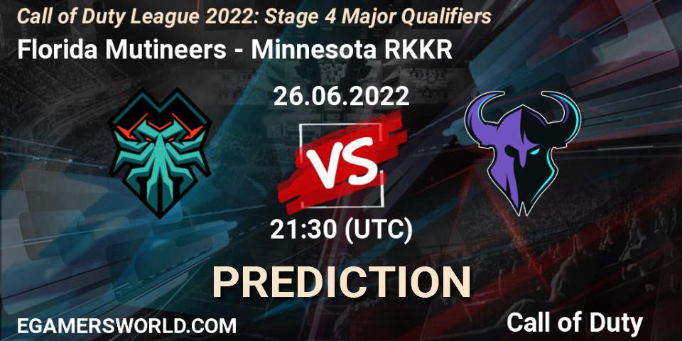 Prognose für das Spiel Florida Mutineers VS Minnesota RØKKR. 26.06.22. Call of Duty - Call of Duty League 2022: Stage 4