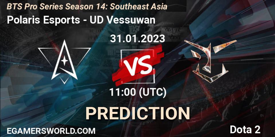 Prognose für das Spiel Polaris Esports VS UD Vessuwan. 31.01.23. Dota 2 - BTS Pro Series Season 14: Southeast Asia