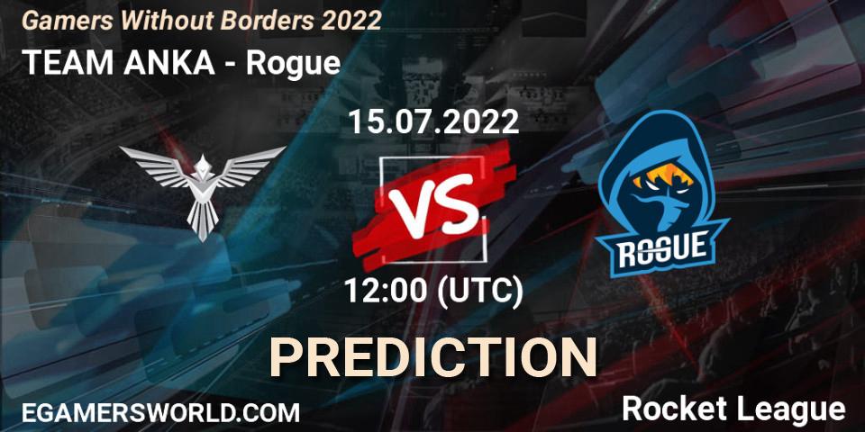 Prognose für das Spiel TEAM ANKA VS Rogue. 15.07.22. Rocket League - Gamers Without Borders 2022