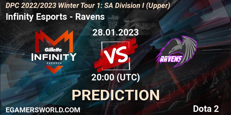 Prognose für das Spiel Infinity Esports VS Ravens. 28.01.23. Dota 2 - DPC 2022/2023 Winter Tour 1: SA Division I (Upper) 
