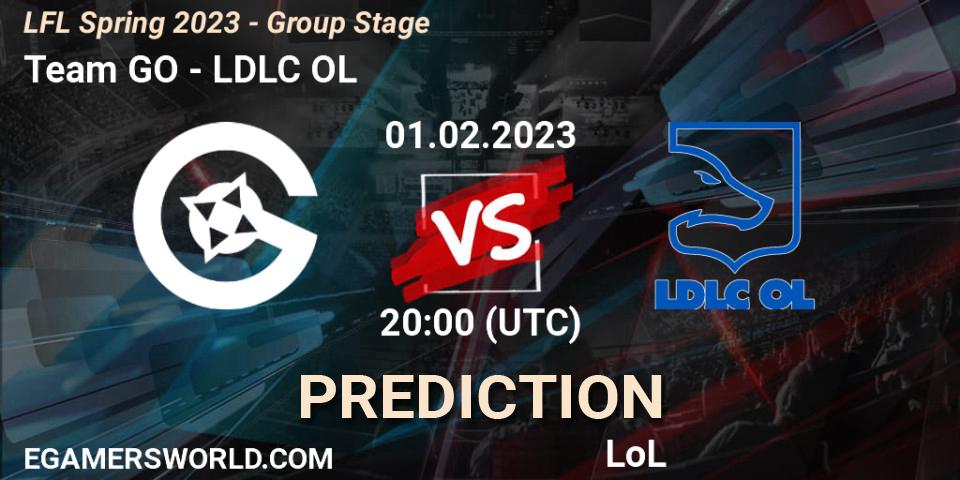 Prognose für das Spiel Team GO VS LDLC OL. 01.02.23. LoL - LFL Spring 2023 - Group Stage