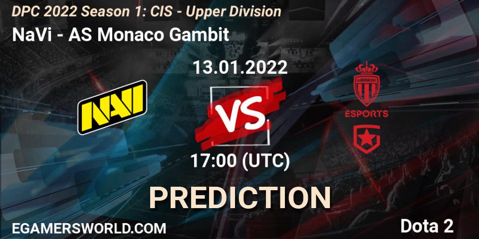 Prognose für das Spiel NaVi VS AS Monaco Gambit. 13.01.22. Dota 2 - DPC 2022 Season 1: CIS - Upper Division