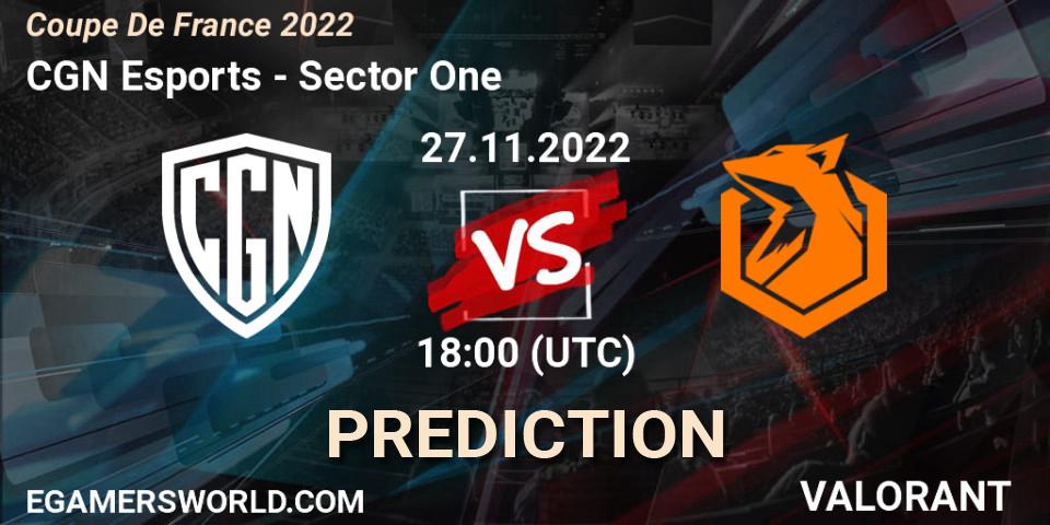 Prognose für das Spiel CGN Esports VS Sector One. 27.11.22. VALORANT - Coupe De France 2022