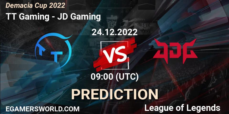 Prognose für das Spiel TT Gaming VS JD Gaming. 24.12.22. LoL - Demacia Cup 2022