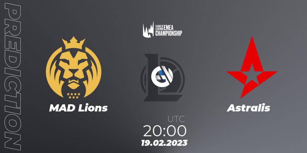 Prognose für das Spiel MAD Lions VS Astralis. 19.02.23. LoL - LEC Winter 2023 - Stage 2