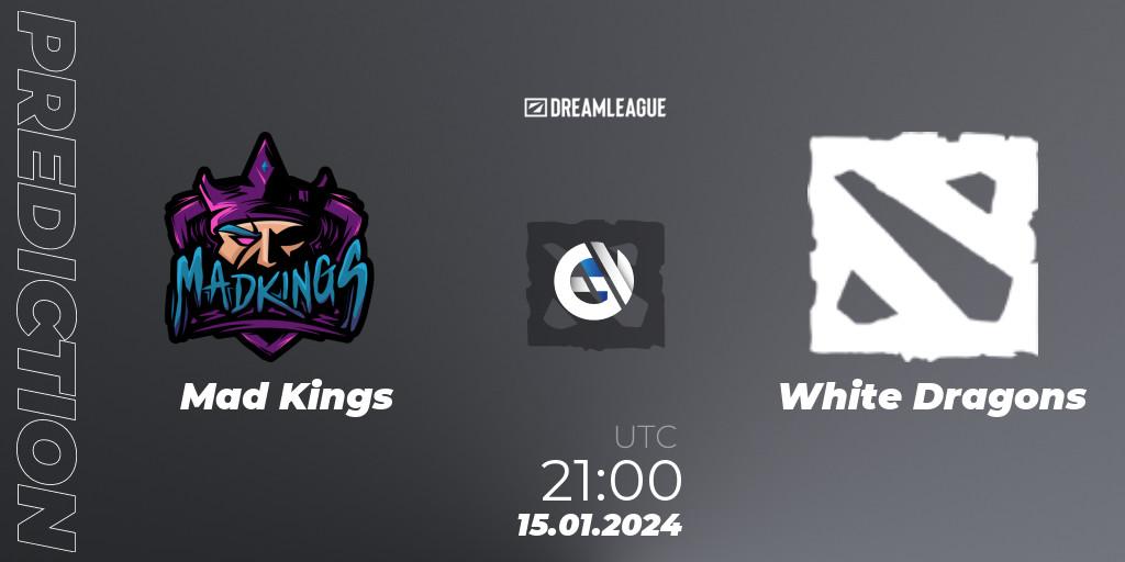 Prognose für das Spiel Mad Kings VS White Dragons. 15.01.24. Dota 2 - DreamLeague Season 22: South America Closed Qualifier