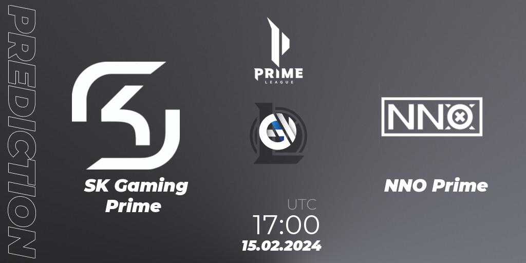 Prognose für das Spiel SK Gaming Prime VS NNO Prime. 15.02.24. LoL - Prime League Spring 2024 - Group Stage