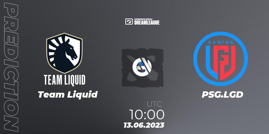 Prognose für das Spiel Team Liquid VS PSG.LGD. 13.06.23. Dota 2 - DreamLeague Season 20 - Group Stage 1