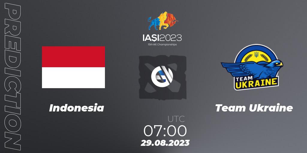 Prognose für das Spiel Indonesia VS Team Ukraine. 29.08.23. Dota 2 - IESF World Championship 2023