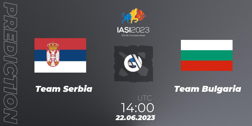 Prognose für das Spiel Team Serbia VS Team Bulgaria. 22.06.23. Dota 2 - IESF Europe B Qualifier 2023