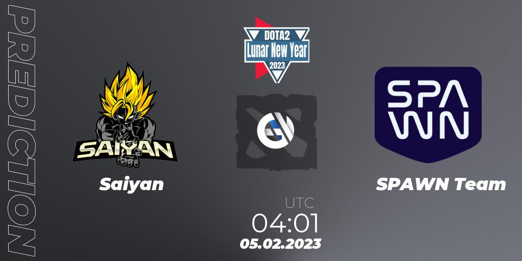 Prognose für das Spiel Saiyan VS SPAWN Team. 05.02.23. Dota 2 - Lunar New Year 2023