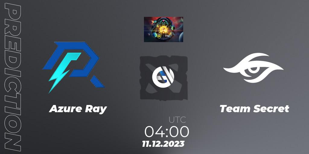 Prognose für das Spiel Azure Ray VS Team Secret. 11.12.23. Dota 2 - ESL One - Kuala Lumpur 2023