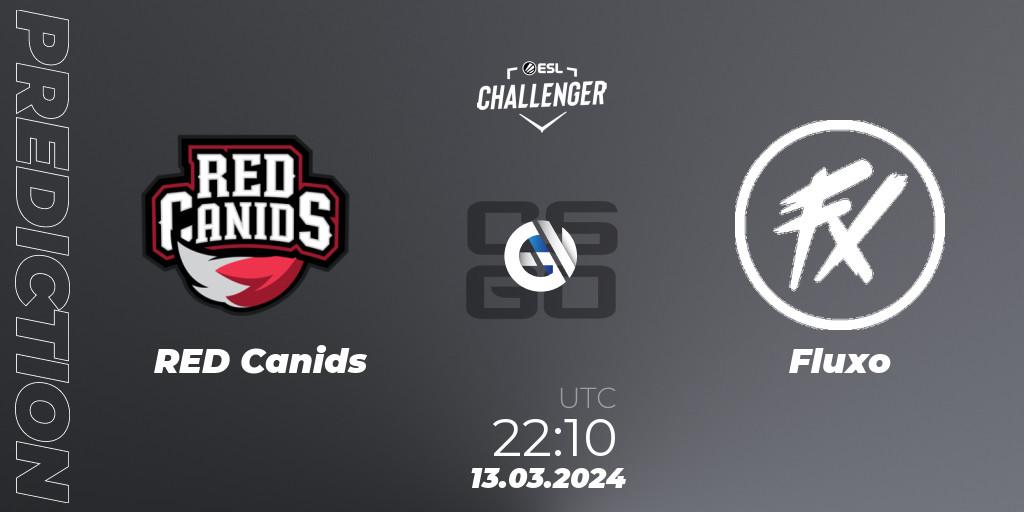 Prognose für das Spiel RED Canids VS Fluxo. 13.03.24. CS2 (CS:GO) - ESL Challenger #57: South American Open Qualifier