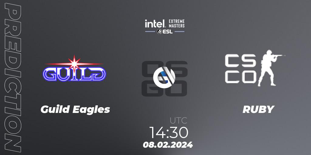 Prognose für das Spiel Guild Eagles VS RUBY. 08.02.24. CS2 (CS:GO) - Intel Extreme Masters China 2024: European Closed Qualifier