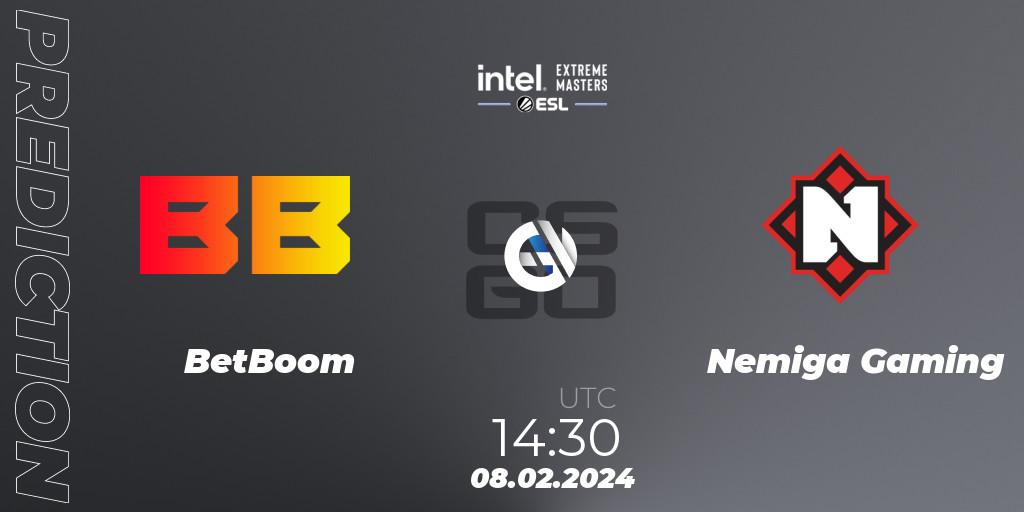 Prognose für das Spiel BetBoom VS Nemiga Gaming. 08.02.24. CS2 (CS:GO) - Intel Extreme Masters China 2024: European Closed Qualifier