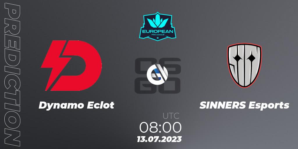 Prognose für das Spiel Dynamo Eclot VS SINNERS Esports. 13.07.23. CS2 (CS:GO) - European Pro League Season 9