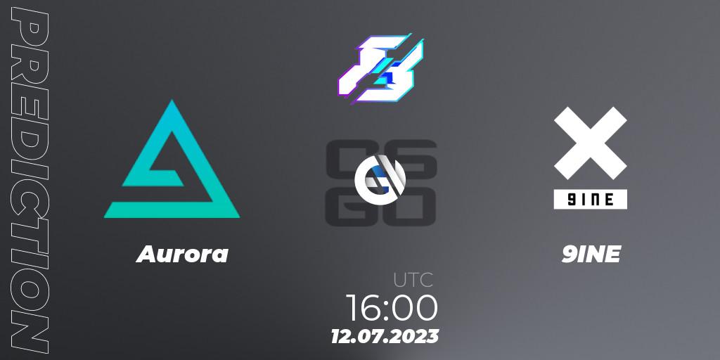 Prognose für das Spiel Aurora VS 9INE. 12.07.23. CS2 (CS:GO) - Gamers8 2023 Europe Open Qualifier 2