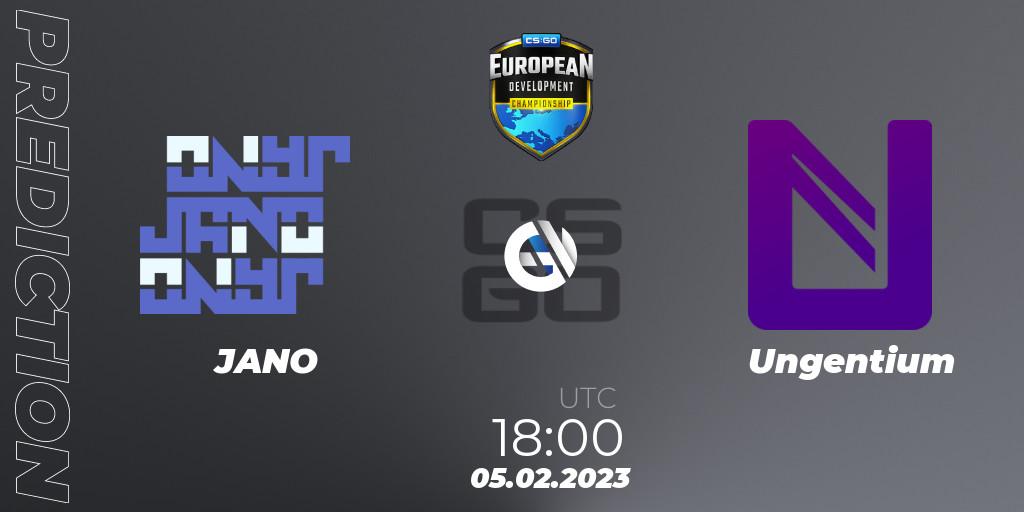 Prognose für das Spiel JANO VS Ungentium. 05.02.23. CS2 (CS:GO) - European Development Championship 7 Closed Qualifier