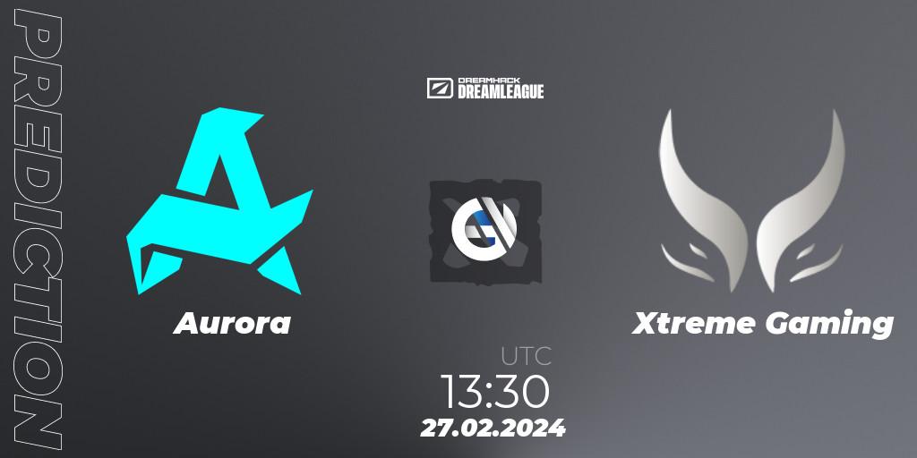 Prognose für das Spiel Aurora VS Xtreme Gaming. 27.02.24. Dota 2 - DreamLeague Season 22