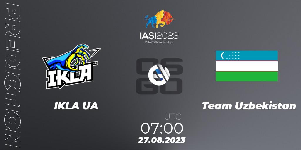 Prognose für das Spiel IKLA UA VS Team Uzbekistan. 27.08.23. CS2 (CS:GO) - IESF World Esports Championship 2023