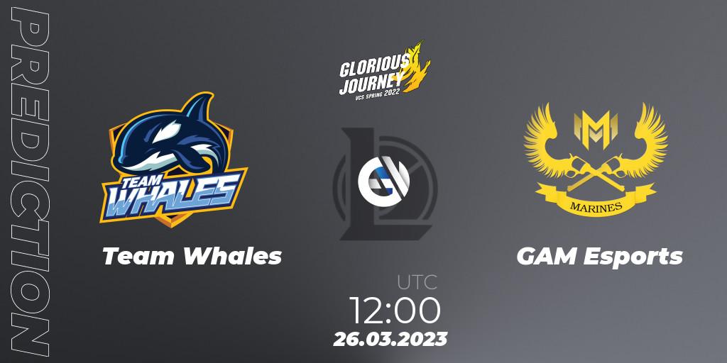 Prognose für das Spiel Team Whales VS GAM Esports. 26.03.23. LoL - VCS Spring 2023 - Group Stage