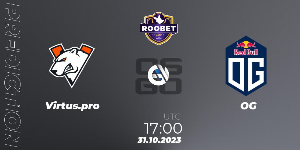Prognose für das Spiel Virtus.pro VS OG. 31.10.23. CS2 (CS:GO) - Roobet Cup 2023