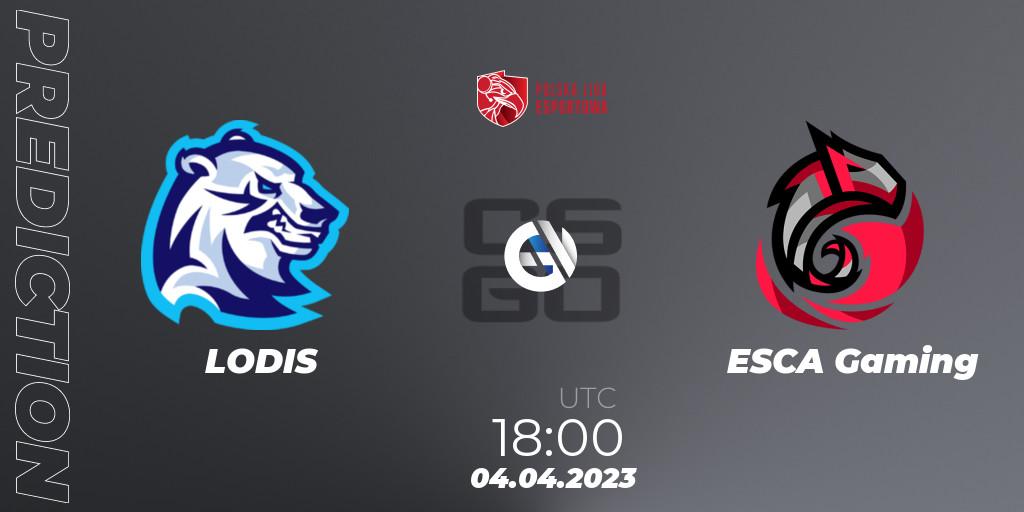 Prognose für das Spiel LODIS VS ESCA Gaming. 04.04.23. CS2 (CS:GO) - Polska Liga Esportowa 2023: Split #1