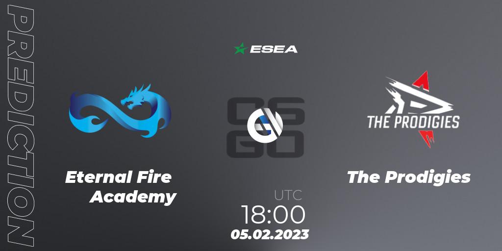 Prognose für das Spiel Eternal Fire Academy VS The Prodigies. 05.02.23. CS2 (CS:GO) - ESEA Season 44: Advanced Division - Europe
