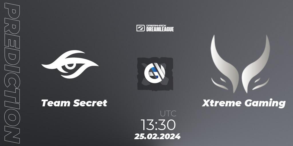 Prognose für das Spiel Team Secret VS Xtreme Gaming. 25.02.24. Dota 2 - DreamLeague Season 22