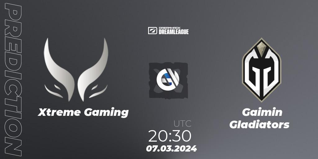 Prognose für das Spiel Xtreme Gaming VS Gaimin Gladiators. 07.03.24. Dota 2 - DreamLeague Season 22
